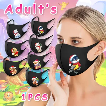 

Top Selling 2020 1PC Christmas Cloth Mask Print Sun Protection Reusable Washable Face Cover Mouth Caps Dustproof Party Supplies