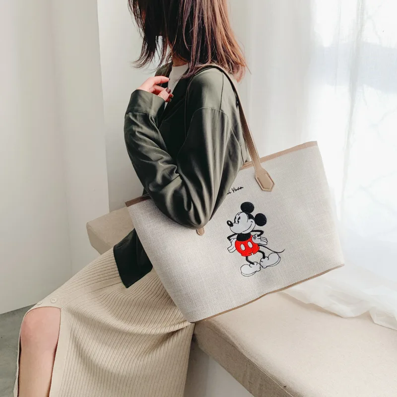 Disney Minnie Большая вместительная Женская Холщовая Сумка женская 2020 Новая модная