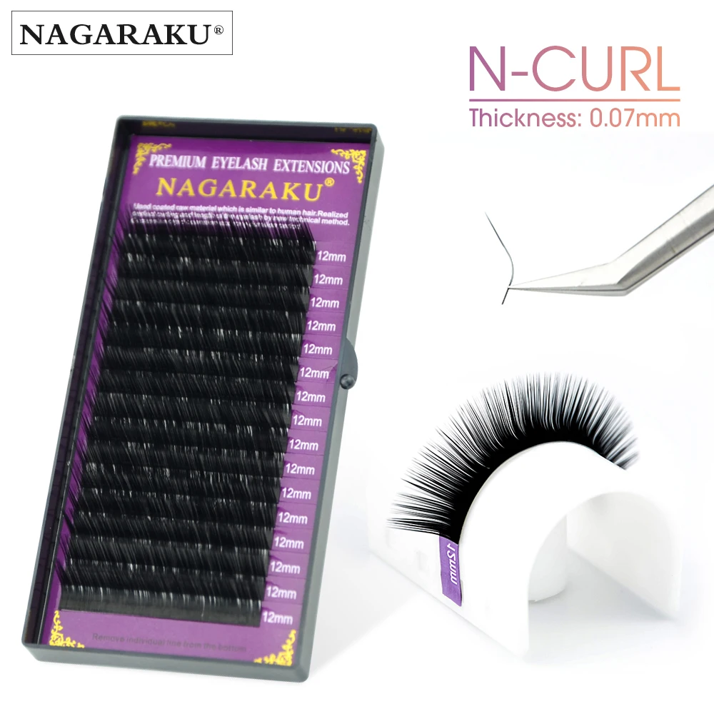 Накладные ресницы NAGARAKU N curl M отдельные накладные для макияжа магнитные изгиб |