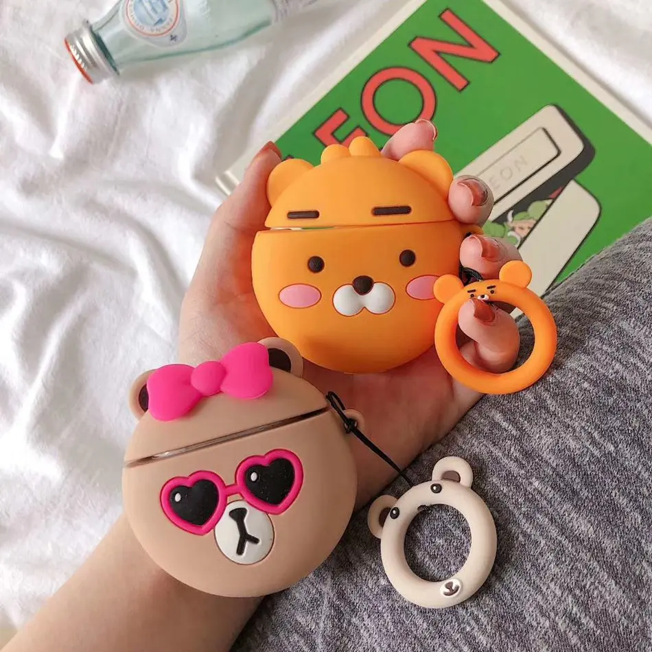 

For Apple Airpods Case Cute Earphone Case for Airpods 2 Cover Soft Silicone Protect Bag Wireless Earbuds Case Cover for Earpods
