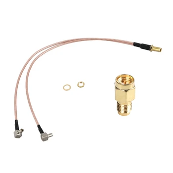 

1Pcs SMa Male Plug To RP-SMa Female RF Coax Adapter Connector & 1Pcs SMa Female To Y Type 2 x TS9 Male / CRC9 Male Connector Spl