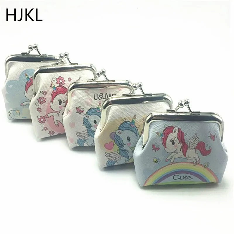 

2020 Hot Sweet Girls Mini Unicorn Coin Purses Children Kawaii Cartoon Change Holder Women Portable Small Cute Storage Wallets