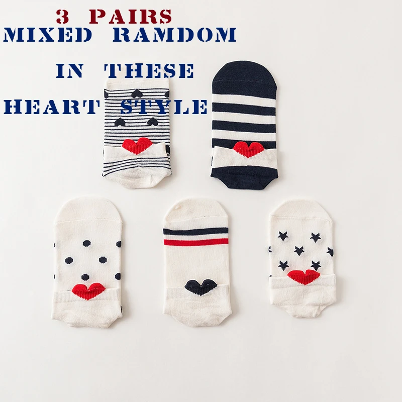 3 PAIRS RANDOM Бренд 5 пар Хлопковые женские лодочные носки сезон: весна–лето Повседневное 3D носки мультфильм животных милые девушки Invisiable тапочки носки до лодыжки - Цвет: 3 PAIRS RANDOM