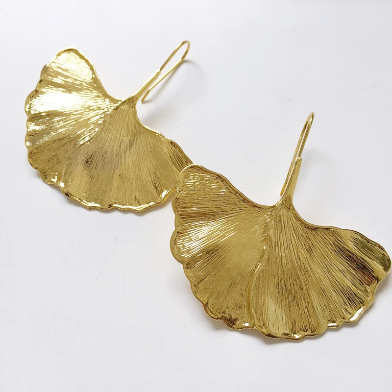 Ztech амулеты золотого цвета листья металлические серьги для женщин девушек корейский, геометрической формы Бохо массивные Bijoux вечерние Подарочные Подвески