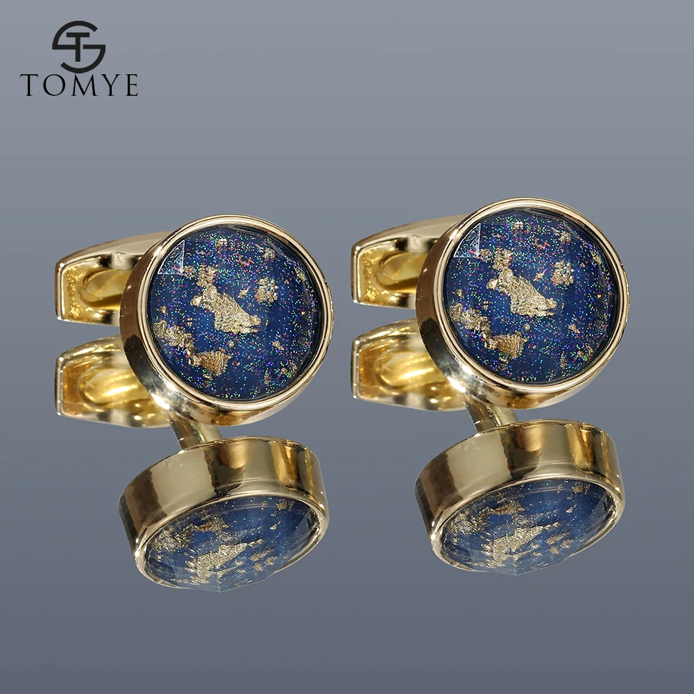 

Cufflinks for Men TOMYE XK20S066 High Quality Round Gold Silver Formal Business Dress Shirt Wedding Gifts Cuff LInks