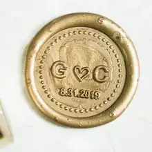 Свадебная печать штамп/индивидуальная восковая печать комплект/персонализированные инициалы с датой восковой печати штамп/специальная печать штамп/печать приглашения