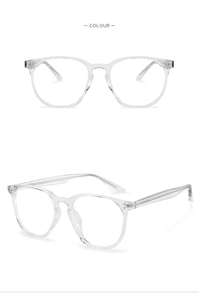 Blau Licht Proof Polygon Myopie Gläser Mit Grad TR90 Transparent Grau Rahmen Rezept Brille 0-0,5-0,75 Zu-6,0 – Detail 11