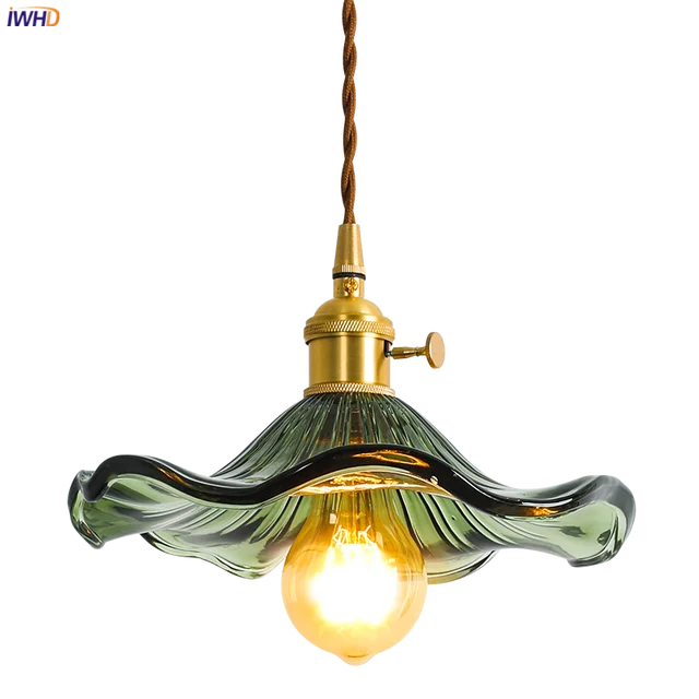 IWHD Nordic Style Simple LED Pendant Light Fixtures Bedroom Living Room Bar Colorful Glass Copper Hanging IWHD Nordic Style Simple LED Pendant Light Fixtures Bedroom Living Room Bar Colorful Glass Copper Hanging Lamp Lights Edison