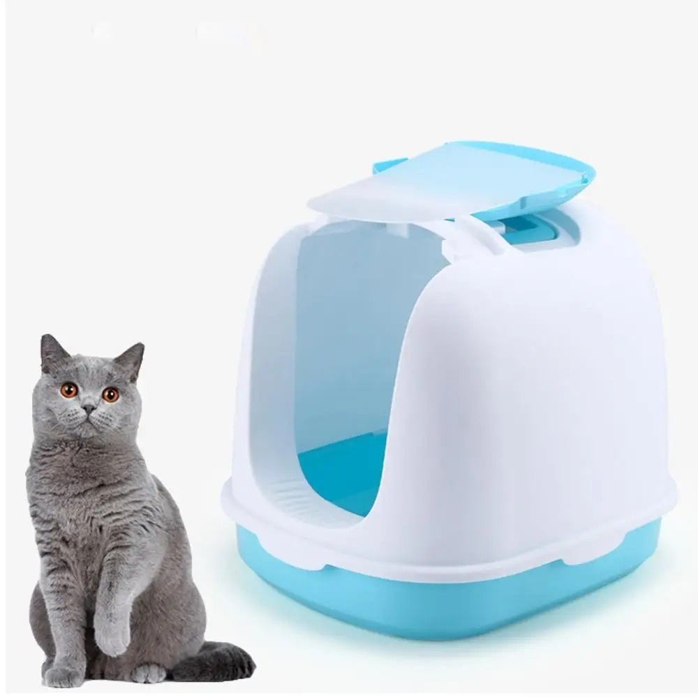 

Kitten Litter Box with Scoop Totally Closed Detachable Cat Sandbox Anti Splash Pets Cleaning Bedpan Pet Cats Toilet Training