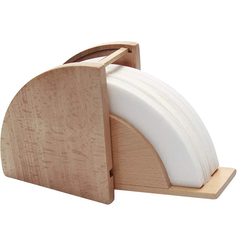 

Coffee Filter Holder, Coffee Paper Storage Container Dispenser Rack Shelf for Aeropress, Chemex, Hario V60 and Melitta Cone Filt
