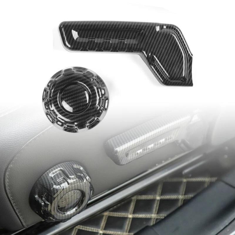 

For Jeep Wrangler JL 2018+ Seat Adjustment Switch Decor Panel Cover Carbon Fiber