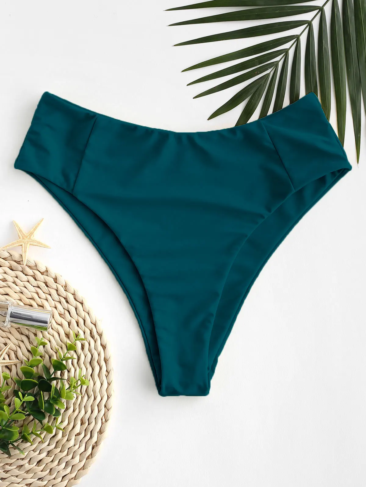 ZAFUL Seam High Waisted Bikini Bottom One Piece Swimsuit Panties Underwear Side Ties Brazilian Thong Ladies Bottoms Short 2020