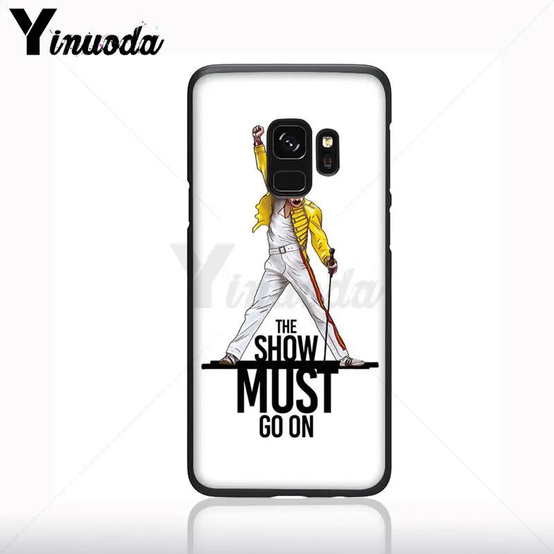 Coque untuk Galaxy S9 Freddie Mercury Black Soft Shell Ponsel Case untuk Samsung Galaxy S10plus S9 S8plus S10e A50 A70 A10 ponsel