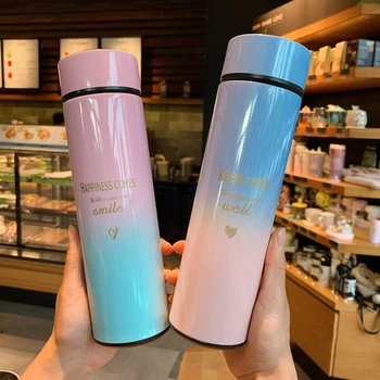 

500ML Smart Stainless Steel Thermos Water Bottle Led Digital Temperature Display Coffee Thermal Mugs Intelligent Insulation Cups