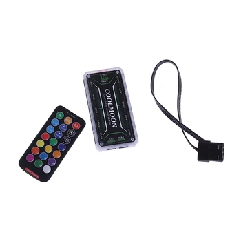 

PC Cooling Chassis Universal RGB Adjust Accessories 12cm LED Lamp ABS Remote Control Computer Case Fan Home Low Noise Controller