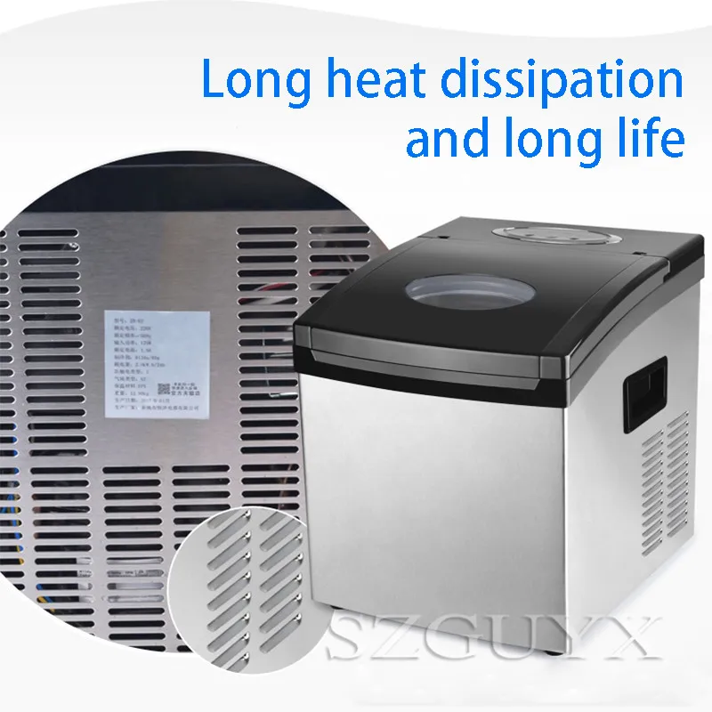 220V / 120W dual-purpose ice machine commercial small mini tea shop ice machine home ice intelligent automatic ice machine