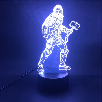 

The Avengers Thor Alarm Clock Base Pretty Gift for Infant USB Directly Supply Lamp Bedroom Bright Base Bluetooth Led Night Light