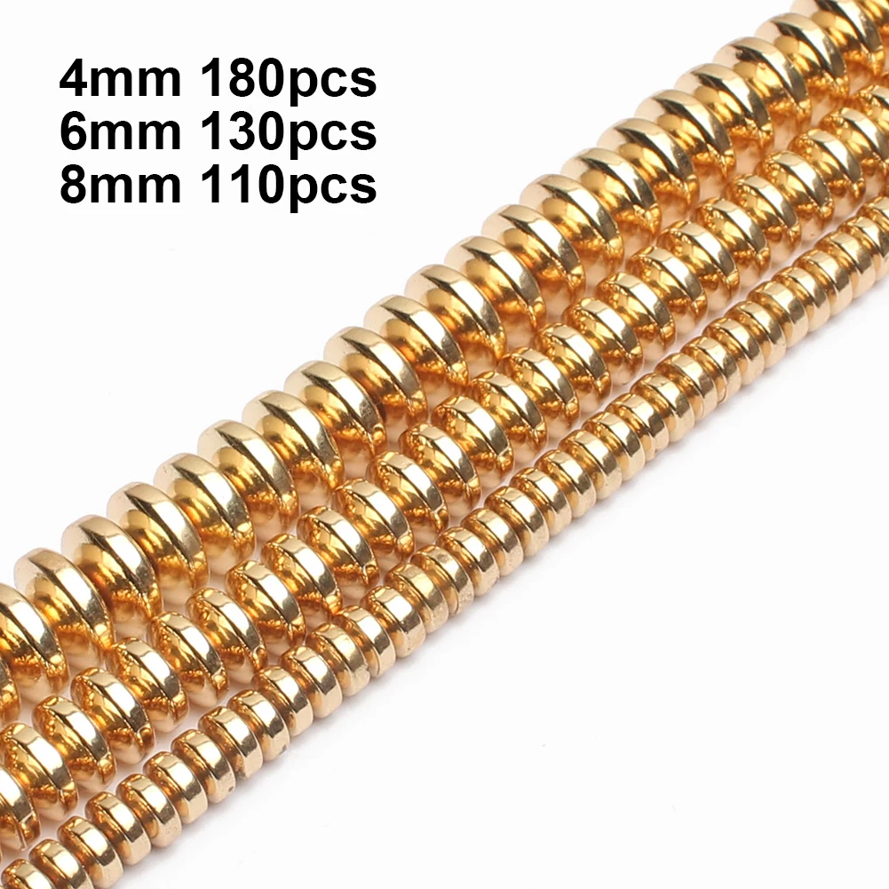 Rhodium Rose Gold Plated Hematite Beads - Premium Natural Stones for DIY Bracelet and Jewelry Making