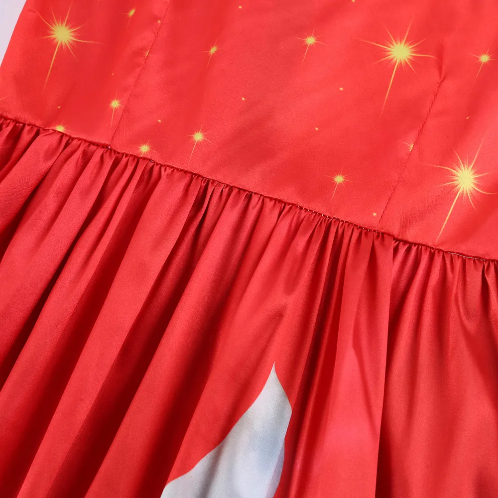 Платье для женщин, женские платья vestidos, рождественское женское платье с коротким рукавом, кружевное лоскутное платье с принтом, винтажное вечернее платье#50
