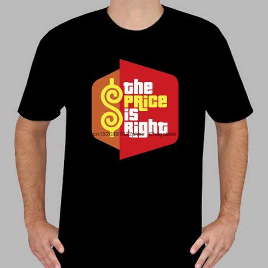 New The Price Is Right TV Game Show Logo Men's Black T-Shirt Size S to 3XL | Мужская одежда