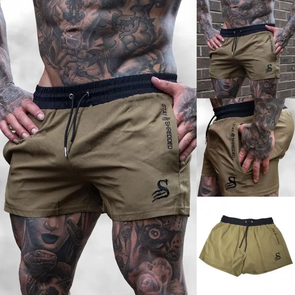 Spring and summer new men's casual shorts Summer gym exercise training breathable shorts Men's fitness Spring and summer new men's casual shorts Summer gym exercise training breathable shorts Men's fitness