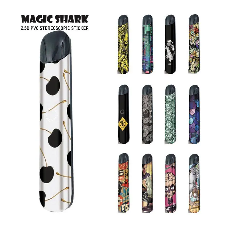 Набор для вейпа Magic Shark без выцветания с черепом Toroto наклейкой чехол Relx Alpha пленка |