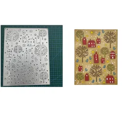 Christmas House Metal Cutting Dies For Scrapbooking Paper Craft Handmade Template Card Album Punch Art Cutter 2022 New Arrival
