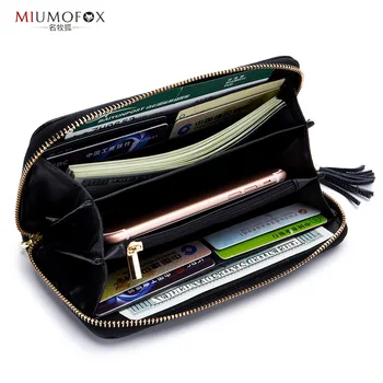 

Women's Wallet Clutch Bag Large Capacity Long Zipper Wallet Multi-function Card Package Purse Women's Red Handbag Slim Wallet