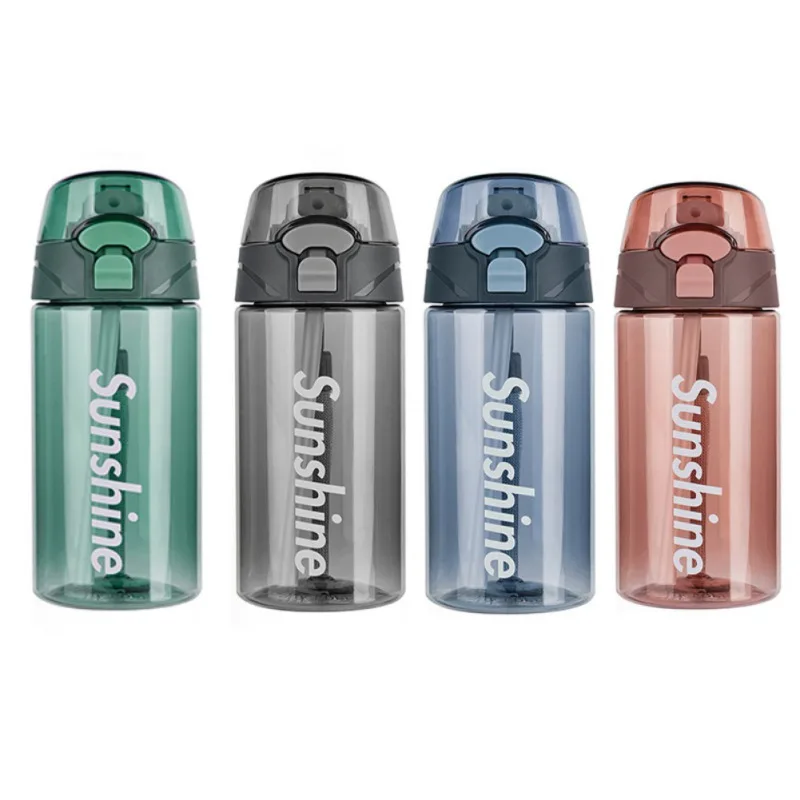 

550ML Sports Water Bottles 430ML Eco-Friendly Leakproof Tritan plastic Fast Water Flow Flip Top Water Bottle For Fitness Camping