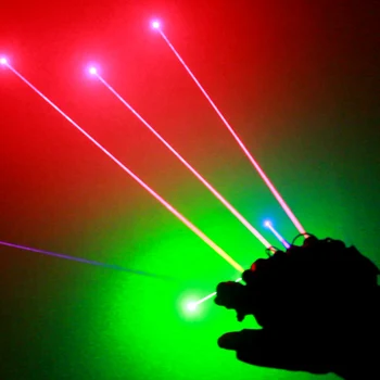 

High Quality 1 Pcs Glove 3 Green 2 Red 2 Purple Dancing Stage Palms Light Ultra-bright Decoration for Party MD88