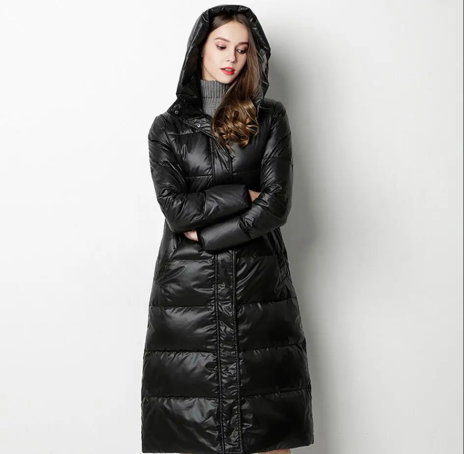 hiver manteau femme s Long vers le bas Parka bluc canard vers le bas veste chaude epaisse veste manteau femme A capuche непроницаемая одежда pardessus
