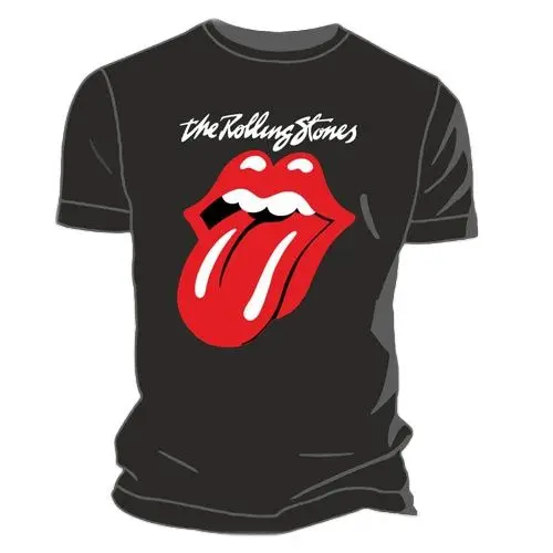 ФУТБОЛКА &quotTHE ROLLING STONES&quot ЯЗЫК вечная музыка шелкография хлопок футболка мужская