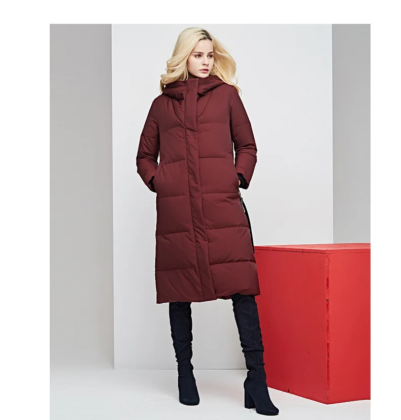 Зимняя новая женская Повседневная модная свободная толстая пуховая куртка с капюшоном 929