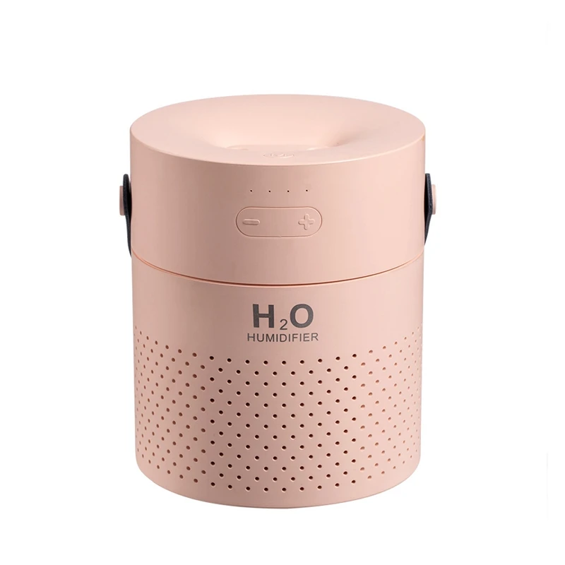 Портативный USB увлажнитель воздуха диффузор эфирного масла с ручкой двойной распылитель порт 7 красочные светодиодные лампы для дома и офиса автомобиля - Цвет: Pink