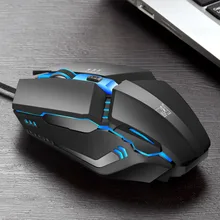 K3 Professional Accessories ABS USB Wired Ergonomic Gaming Mouse Silent Laptop 4 Keys Mice Glowing 7 Colors Lighting