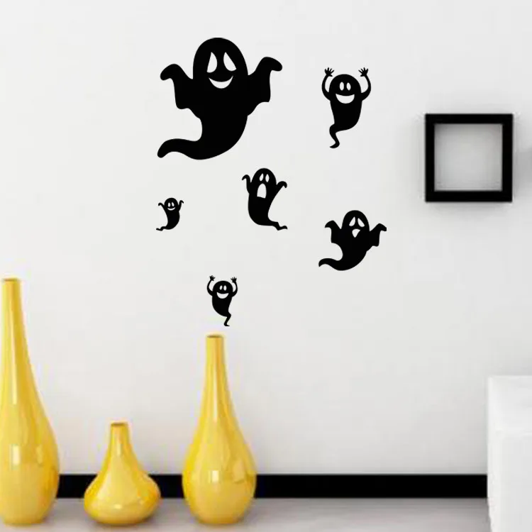 Creative Halloween Ghost Wall Sticker Decoration Halloween Kids Gift Sticker Shop Store Window Decal