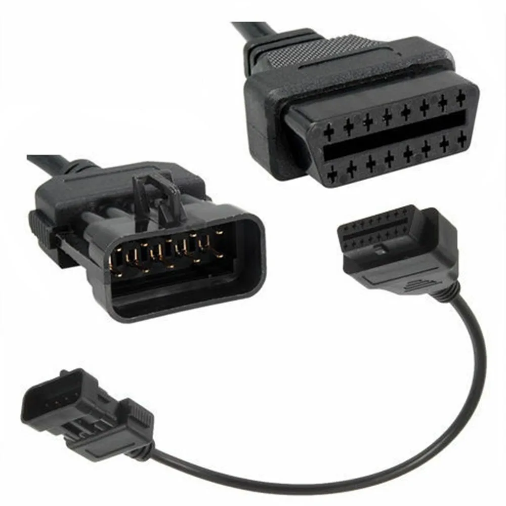 40 см Авто OBD2 черный 10 Pin-16 Pin разъем диагностического кабеля передатчик инструмент