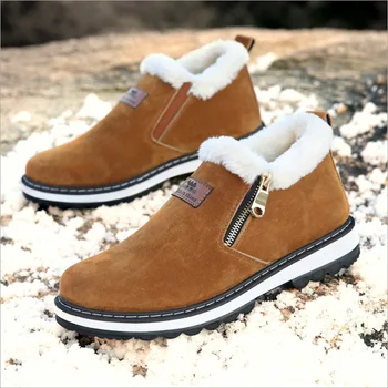 

Luxury Brand Men Snow Shoes Boots Winter Men's Boots Casual Sneakers Safety Work Man Booties Big Size 44 Chaussures Homme