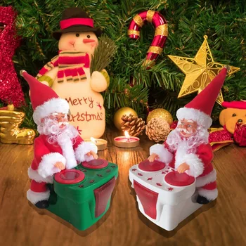 

Christmas Decorations Electric Beat Drum Santa Claus Ornaments Doll WIth Music For Home Xmas Happy New Year Gift