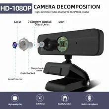 Hxsj S1 HD 1080P Веб-камера Встроенный микрофон Автофокус Высококачественная веб-камера для Видеозвонок для ПК ноутбука периферийное устройство компьютера камера