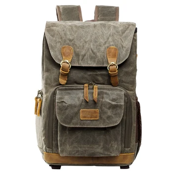 

Accessories Bag Canvas Rucksack Front Open Camera Backpack Large Capacity Waterproof Professional Anti-shock SLR DSLR Travel