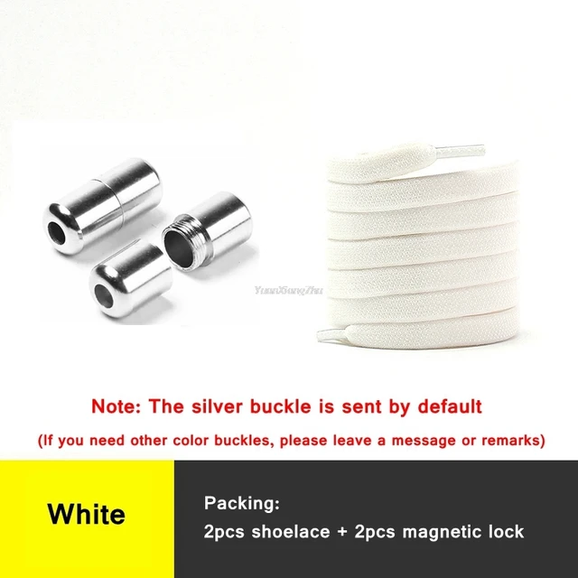 New Elastic Laces without ties Shoelaces for Sneakers Flat No Tie Shoe laces Kids Adult Quick Shoe lace Rubber Band Shoestring White