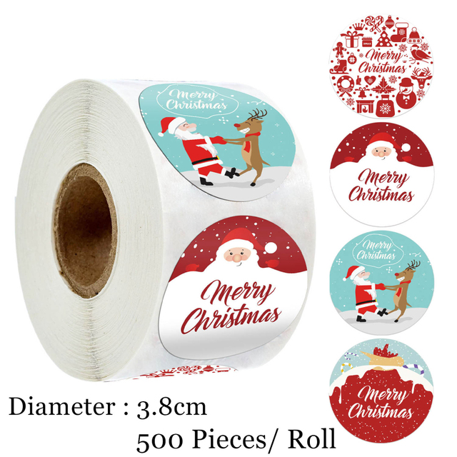 6 Designs Adhesive Christmas Gift Name Tags Xmas Stickers Present Sealing Labels Christmas Decals Gift Package Decor