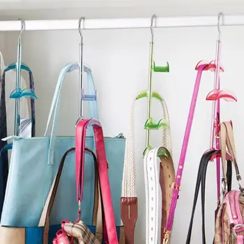 

Four-layer wardrobe door backpack bag tie hanger rotatable belt clip hanger