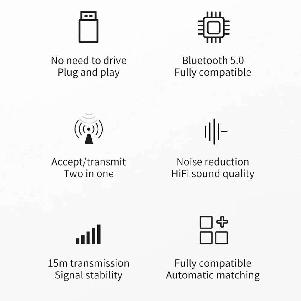 Bluetooth 5,0 аудио приемник передатчик 2в1 RCA 3,5 мм AUX Jack Hifi стерео USB беспроводной адаптер для ТВ ПК автомобильный комплект MP3