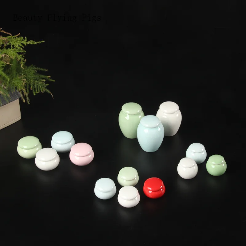 Мини керамическая банка для порошка Новая маленькая бутылка celadon крем для красоты паста для тела Жир таблетки уплотнение влагостойкая фарфоровая банка с крышкой