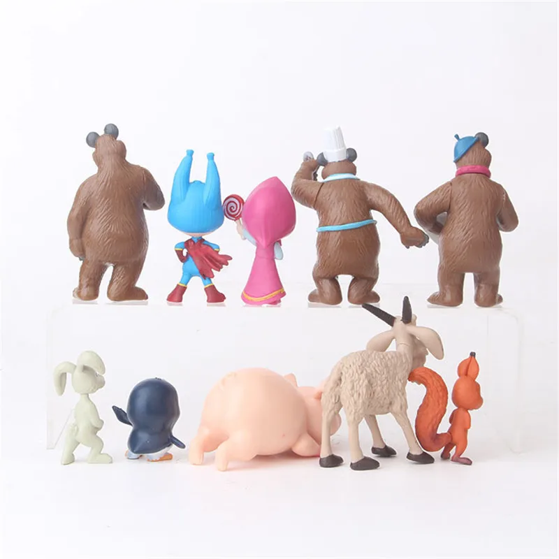 10 piecesset Russia Masha Toy Figure Doll Home Decoration Masse Toys Bear Masshe Action Figure Creative Bear Doll Gift For Kid (3)