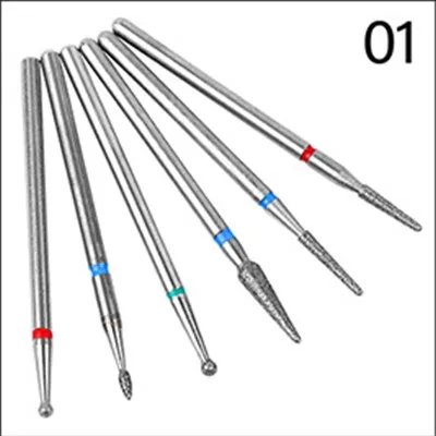 Оборудование для маникюра, инструменты, электрический набор для маникюра, 6 шт., сверло для ногтей, вольфрамовые фрезы для маникюра - Цвет: SET 01