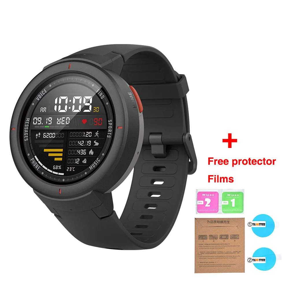 Новая глобальная версия Huami AMAZFIT Verge Смарт-часы 3 Alexa gps IP68 Водонепроницаемые мульти-спортивные Смарт-часы трекер здоровья - Цвет: Black