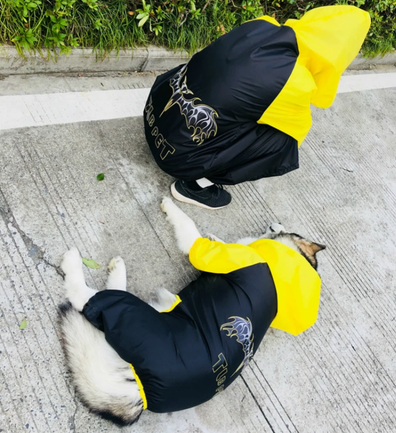 Parent-child Dog Raincoat Owner Men Women Jumpsuit Rain Coat Big Large Pet Cloak Labrador Waterproof Golden Retriever Plus Size